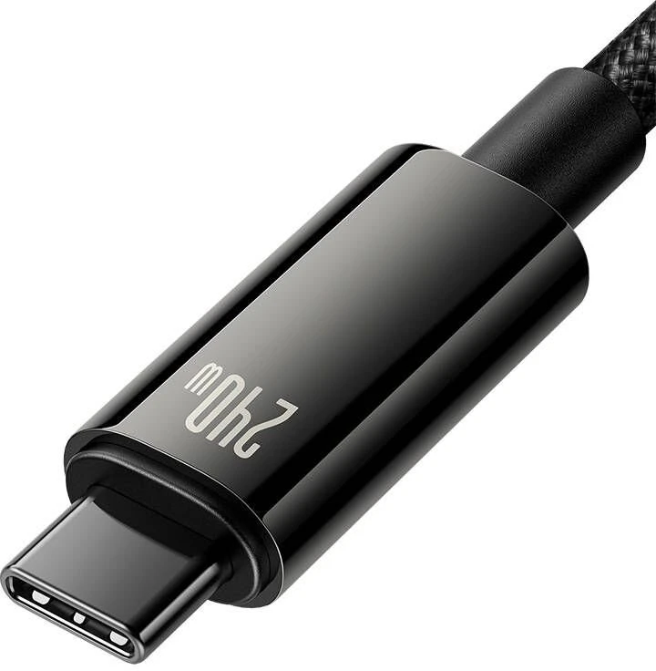 USB-C į USB-C laidas Baseus Tungsten Gold 240W 2 m (juodas)