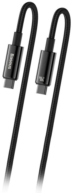USB-C į USB-C laidas Baseus Tungsten Gold 240W 1m - juodas
