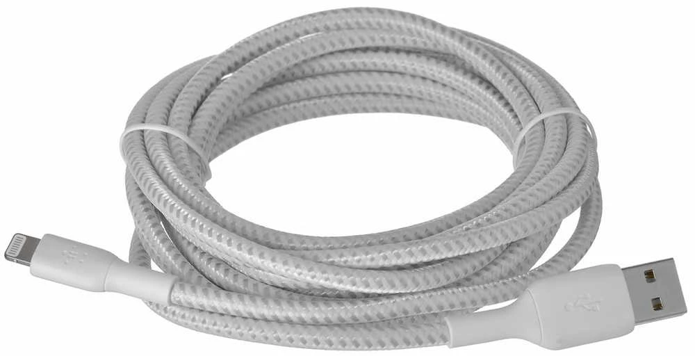 USB Laidas - Belkin CAA002BT 3m Lightning Baltas