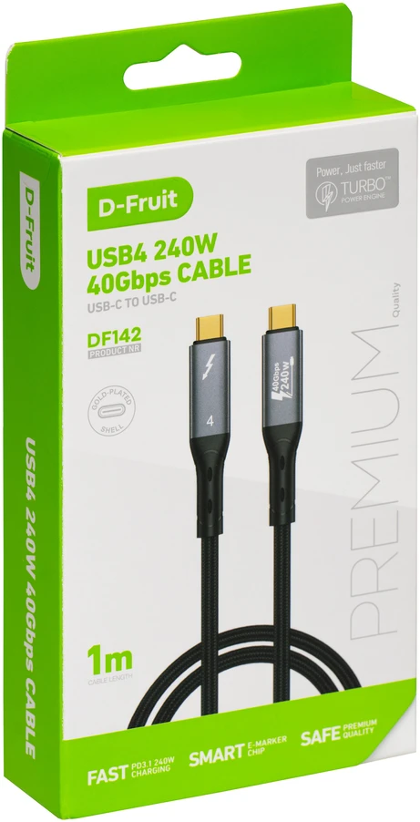USB Laidas - D-Fruit DF142 USB4 240 W 1 m