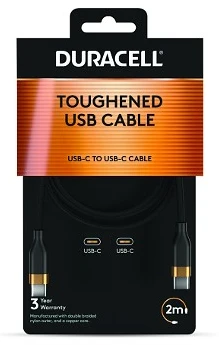USB Laidas - Duracell DRU5020A 60 W 2 m Juodas