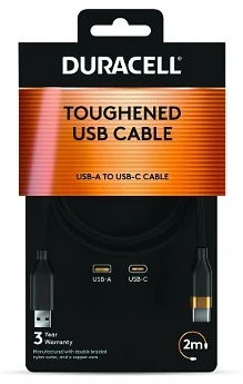 USB Laidas - Duracell DRU5021A USB-A Į USB-C 18 W 2 m Juodas