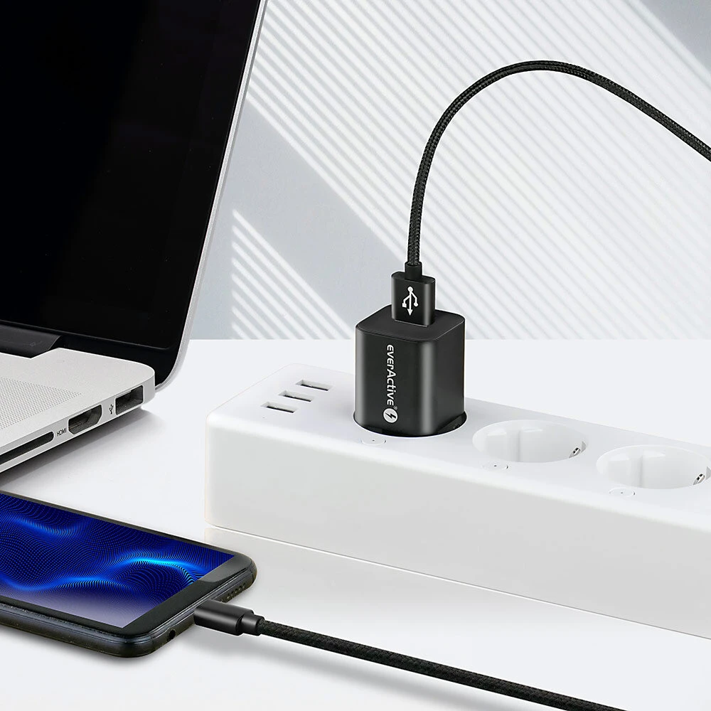 everActive 2m pintas kabelis USB - USB-C 3A