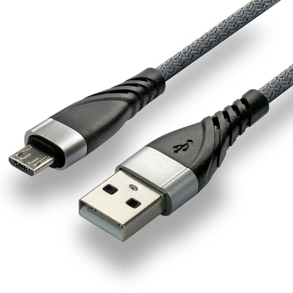 USB Laidas - everActive CBB-2MG Micro USB 2.0, 2,4 A Greitasis Įkrovimas, 480 Mbps Duomenų Perdavimo Sparta, 2 m, Juoda