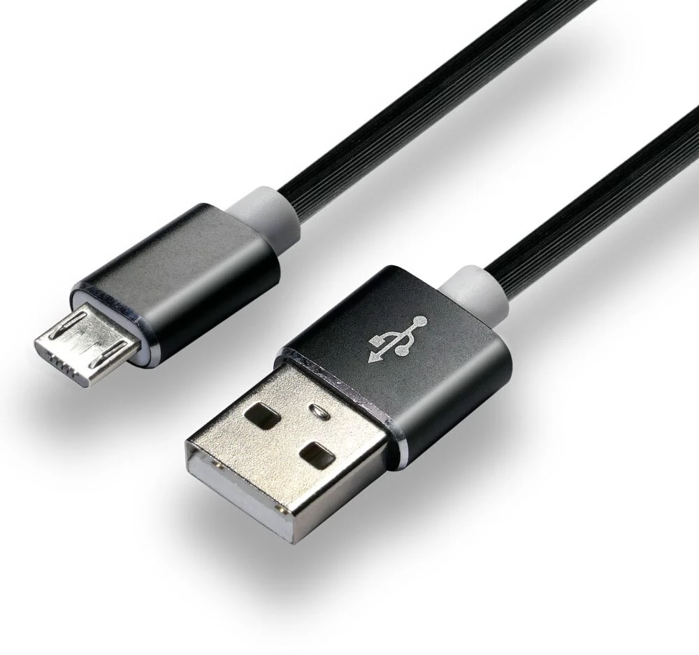 USB Laidas - EverActive CBS-1.5MB Micro USB 2.4A 480 Mbps 1.5m Juoda