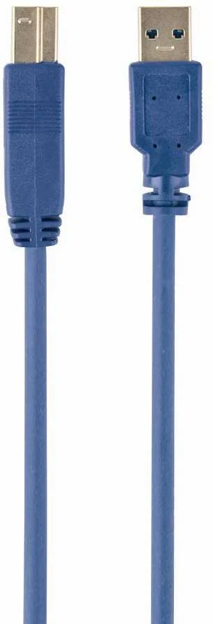 GEMBIRD CCP-USB3-AMBM-6 aukštos klasės USB 3.0 kabelis, USB A tipo kištukas - USB B tipo kištukas, 3 metrai, mėlynas