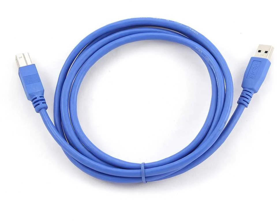 GEMBIRD CCP-USB3-AMBM-6 aukštos klasės USB 3.0 kabelis, USB A tipo kištukas - USB B tipo kištukas, 1,8 metro, mėlynas