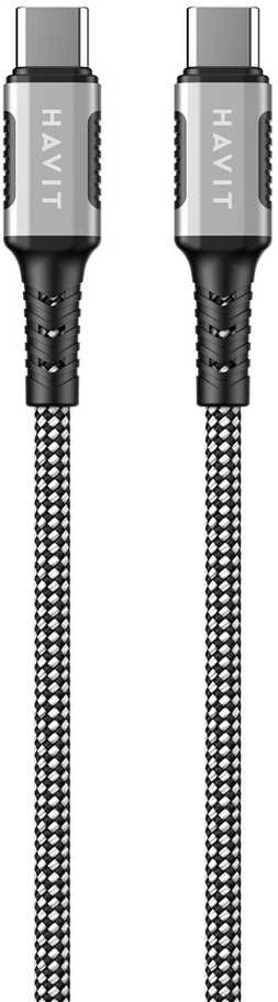 Havit CB6297 - Magnetinis kabelis USB tipas C iki USB tipo C, 1m (juodas)