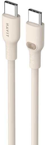 Havit CB6284 – C tipo USB prie C tipo USB laidas, 2,0 m (smėlio spalvos)