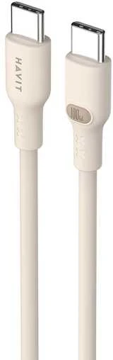 Havit CB6284 – C tipo USB prie C tipo USB laidas, 2,0 m (smėlio spalvos)