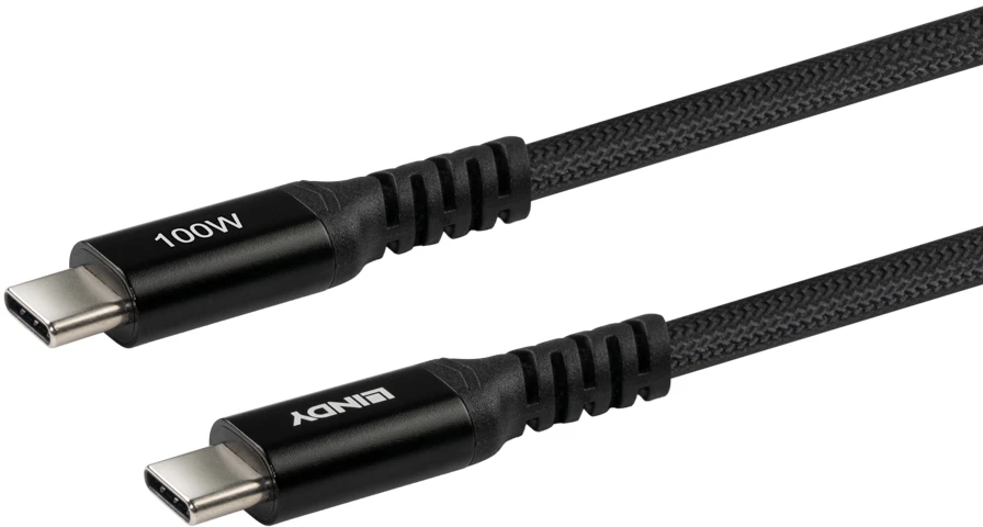 USB Laidas - Lindy 32026 1 m USB-C Į USB-C 100 W PD Laidas Juodas