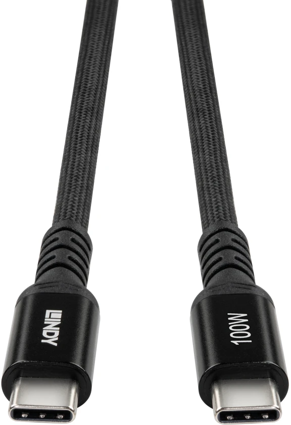 USB Laidas - Lindy 32026 1 m USB-C Į USB-C 100 W PD Laidas Juodas