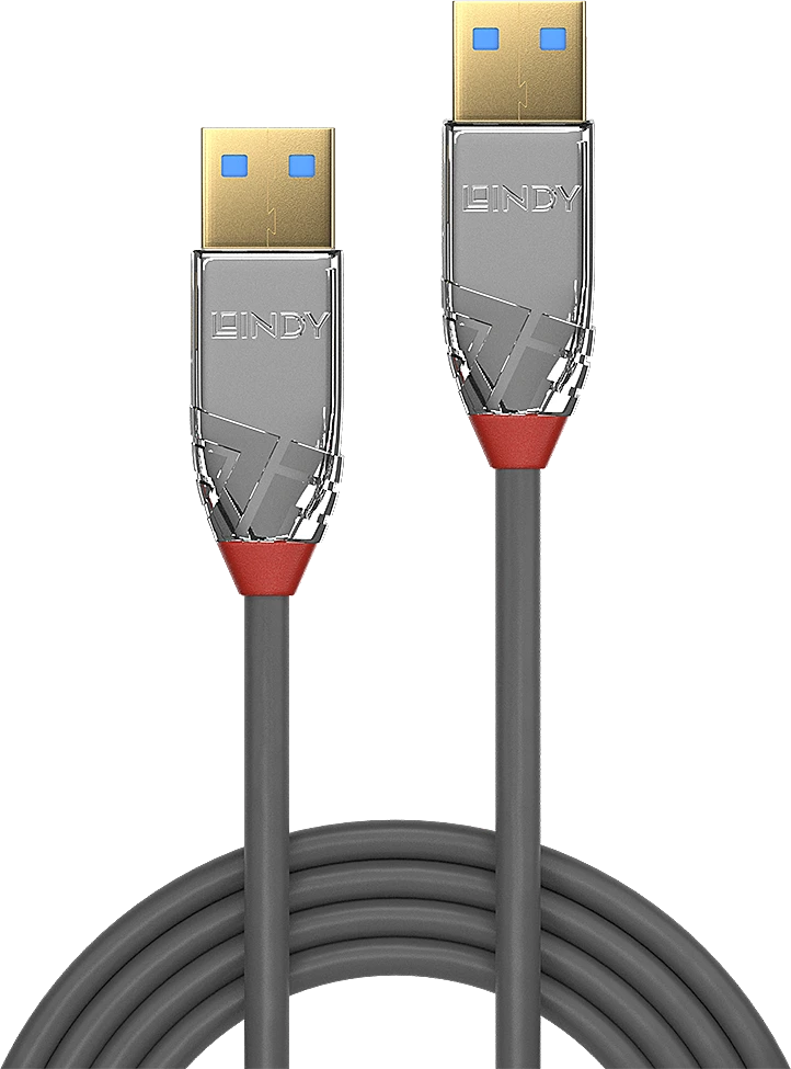 USB Kabelis - LINDY Cromo Line USB 3.2 Type A į A Laidas, 5Gbps, 5 m, Pilkas
