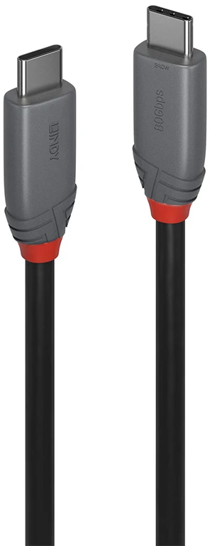 USB Laidas - Lindy USB4 Version 2 80Gbps 240W 0,8 m Juodas