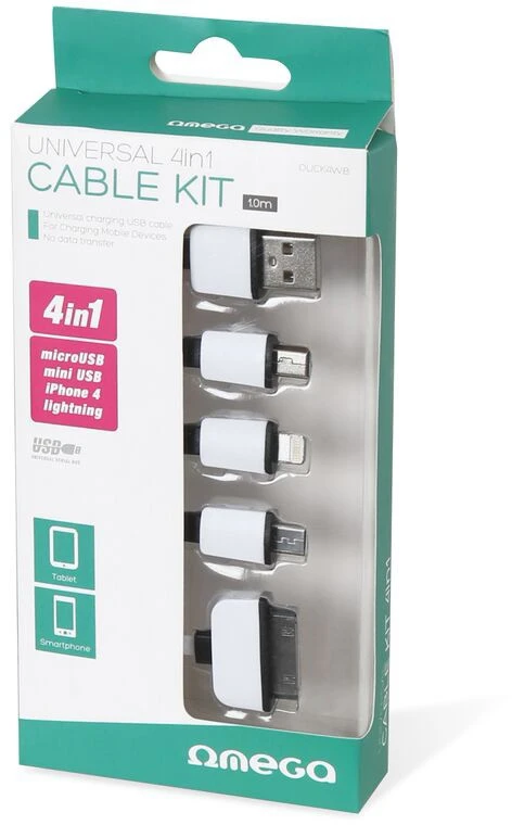 USB Laidas - Omega OUCK4WB 4-in-1 USB Laidas