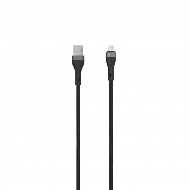 SEEK TOTI USB A to Lightning, 2m Braided Cable 2A (non-MFI), Juodas