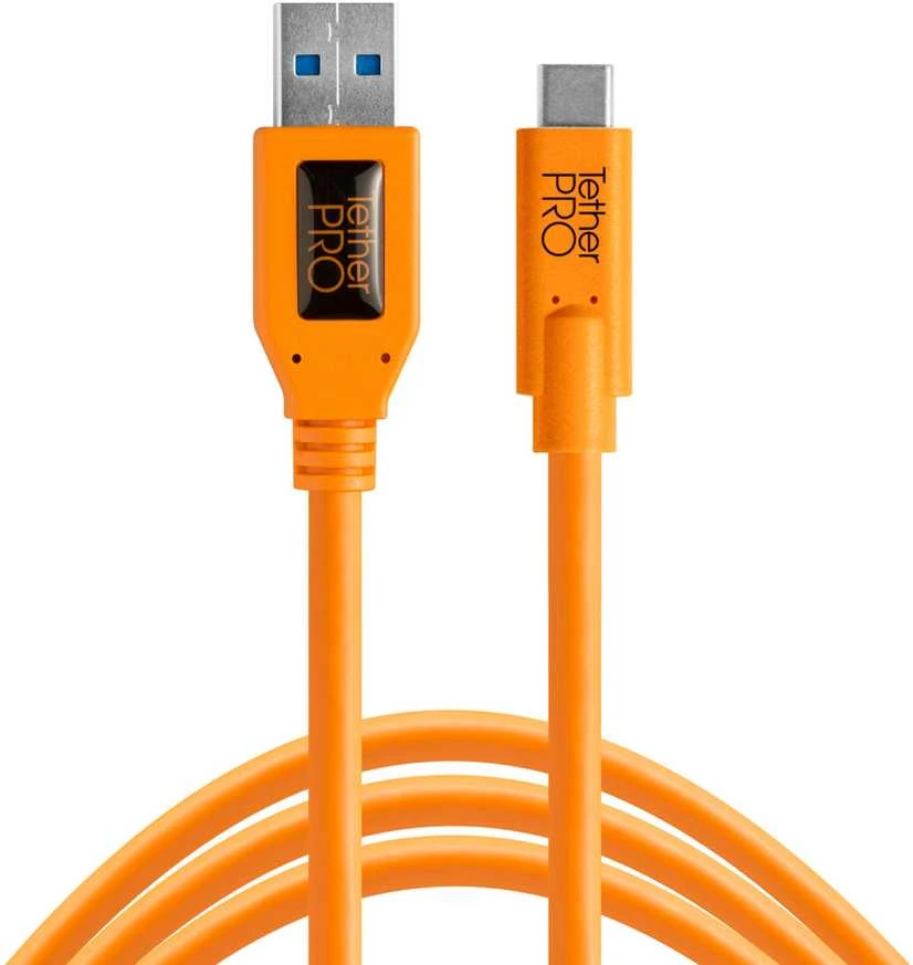 Tether Tools TetherPro 4,6 m kabelis USB 3.0 į USB-C Oranžinis CUC3215
