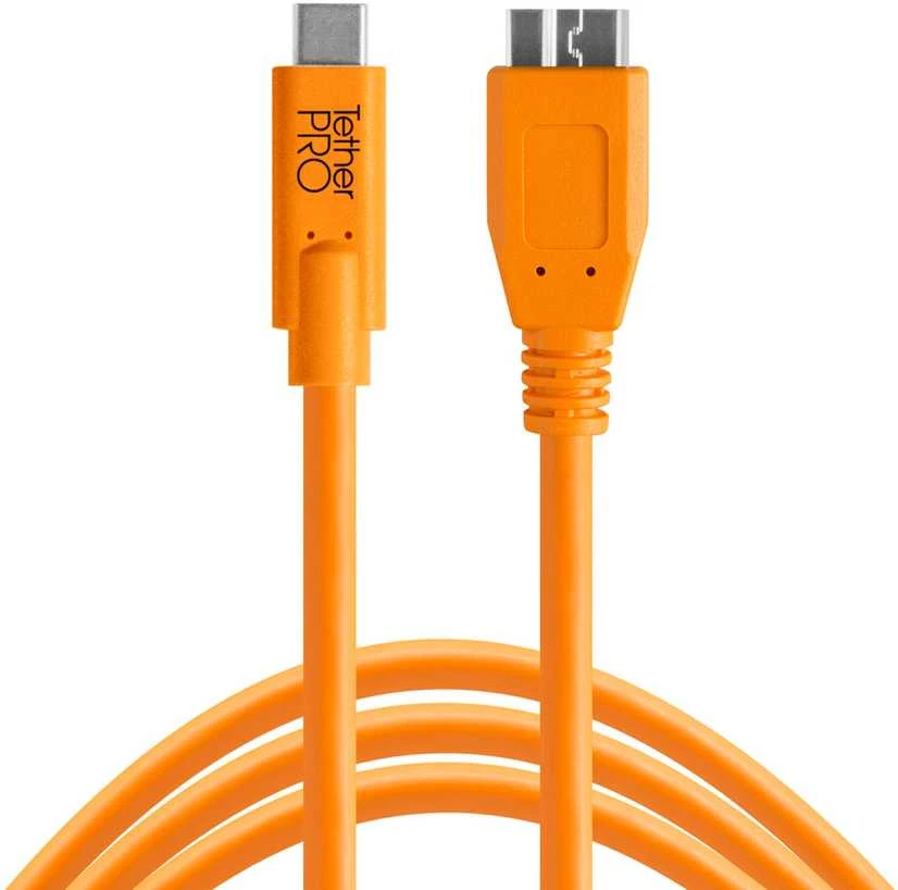 USB Laidas - Tether Tools Pro USB-C į USB 3.0 Micro-B 4.6m