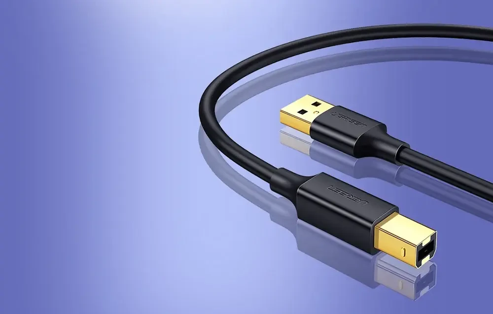 UGREEN US135 USB 2.0 AB spausdintuvo kabelis 5m - Juodas