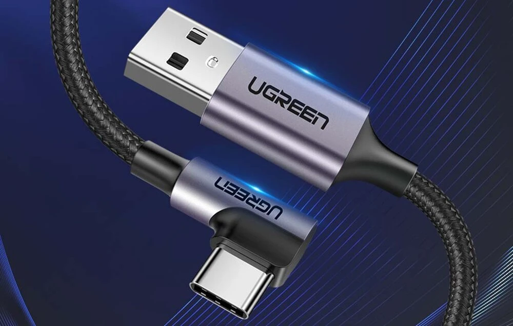 Kampinis USB-C laidas UGREEN US284 3A 3m