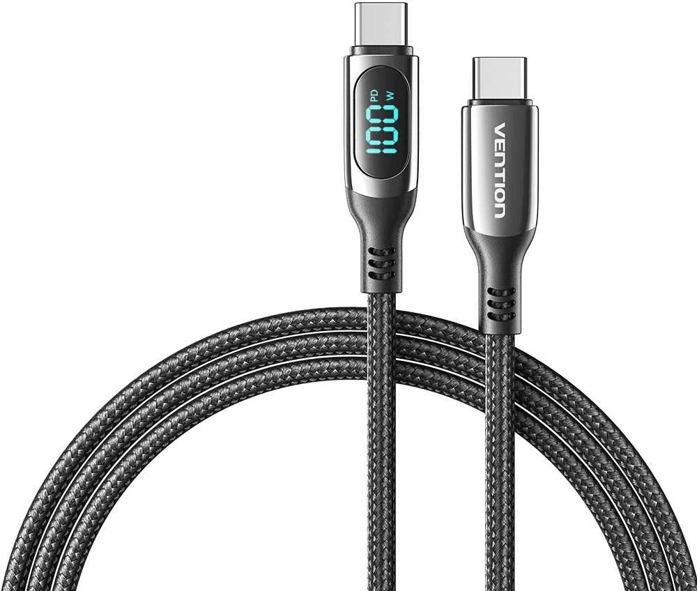Vention TAYBAV USB 2.0 CC 100 W 5A 1.2M USB kabelis (juodas)