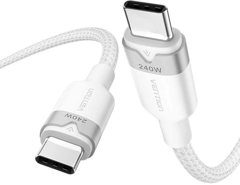 Vention USB 2.0 5A 240W 1m juodas USB-C į C tipo kabelis