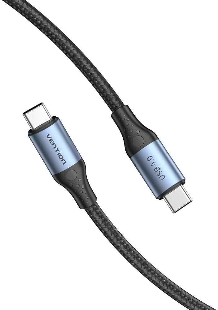 Vention USB-C į USB-C 240 W ventiliacija TAVHF USB 4.0 5A 1m 40Gbps kabelis (pilkas)