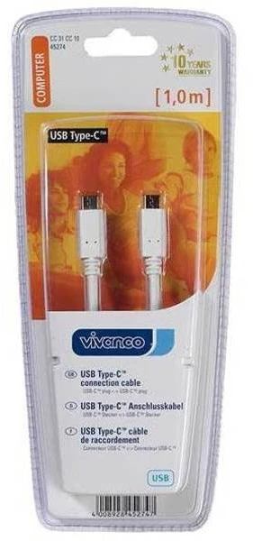 USB Laidas - Vivanco USB-C Į USB-C 1 M Laidas 45293