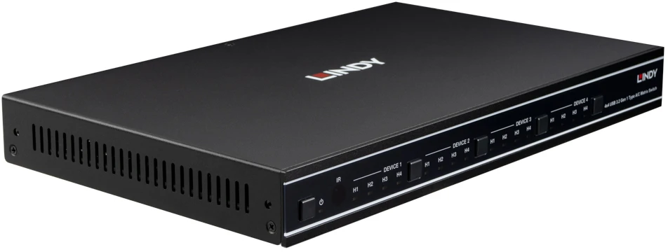 USB Matricos Jungiklis - Lindy 4x4 USB 3.2 Gen 1 Type A/C Matricos Jungiklis, 5 Gbps
