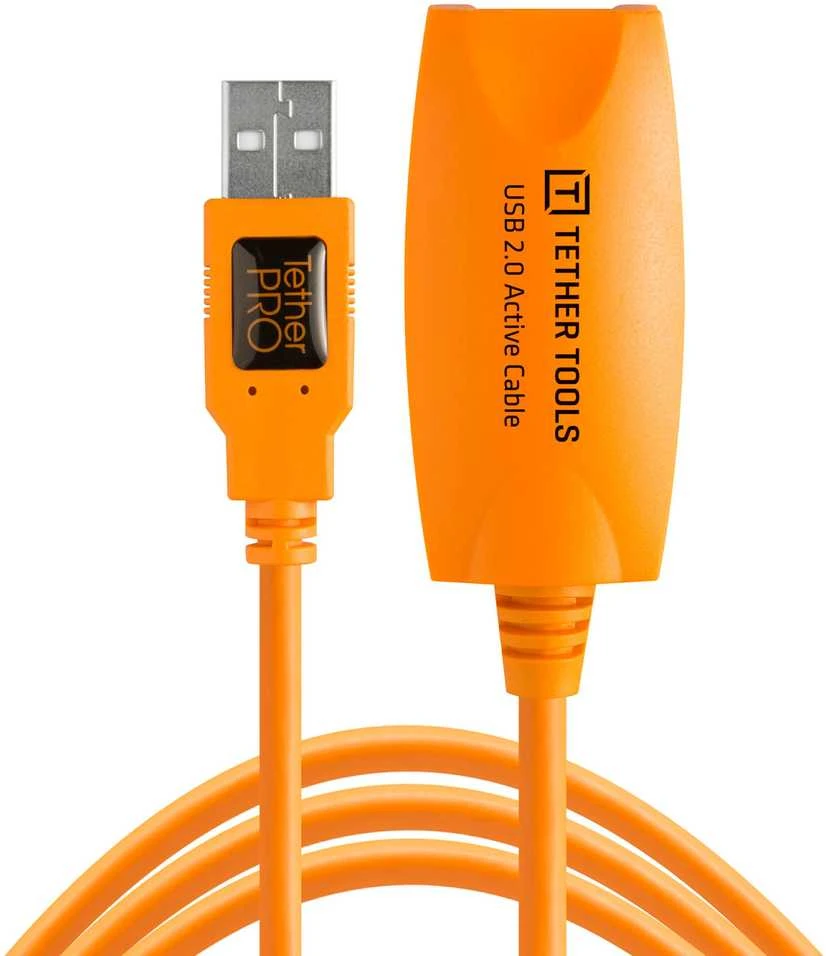 USB Prailginimo Laidas - Tether Tools Pro USB 2.0 5m, Orandžinė