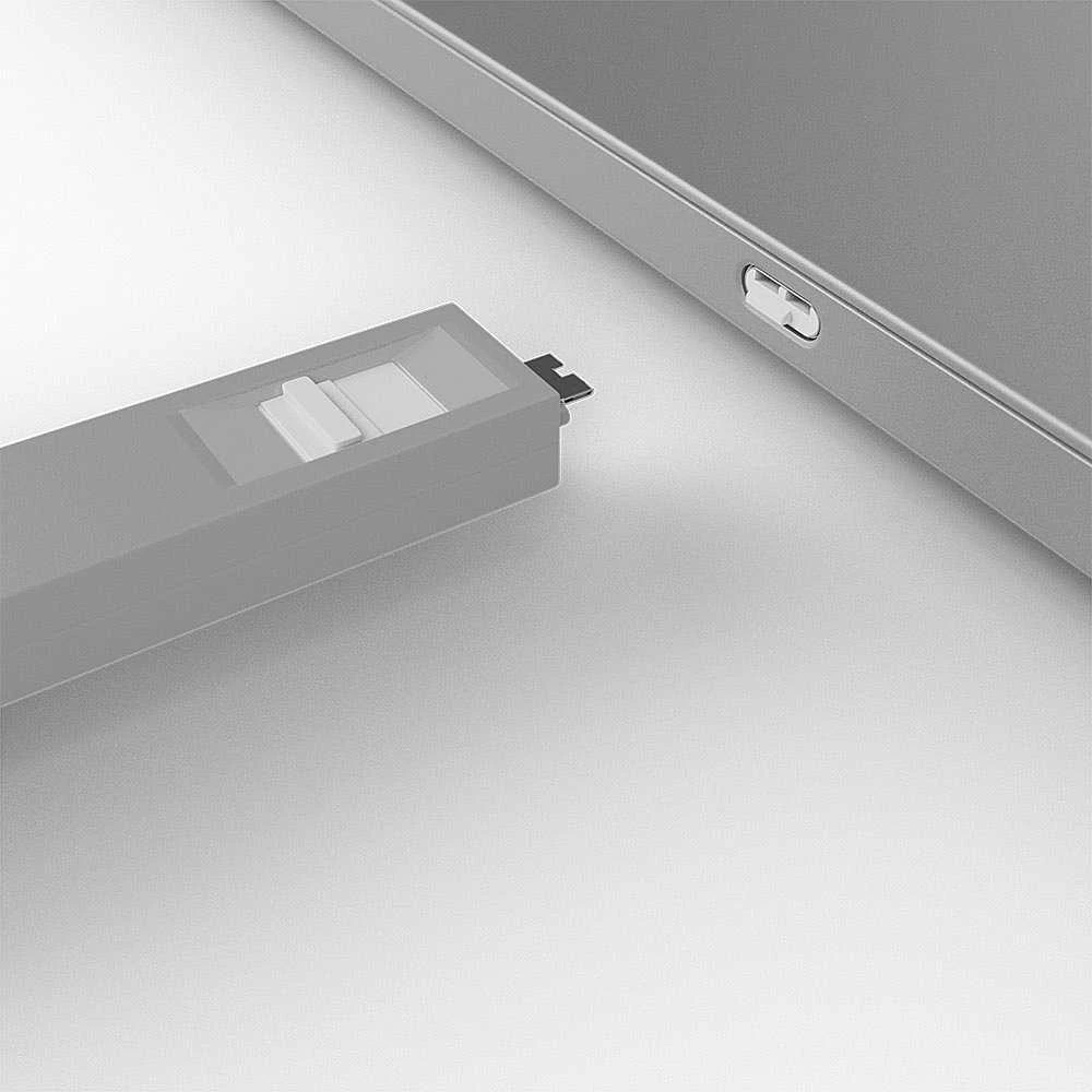 Muzikinis centras USB Priedas - LINDY USB C Prievado Blokatoriaus Rinkinys, 4 vnt. + raktas, ABS, Baltas