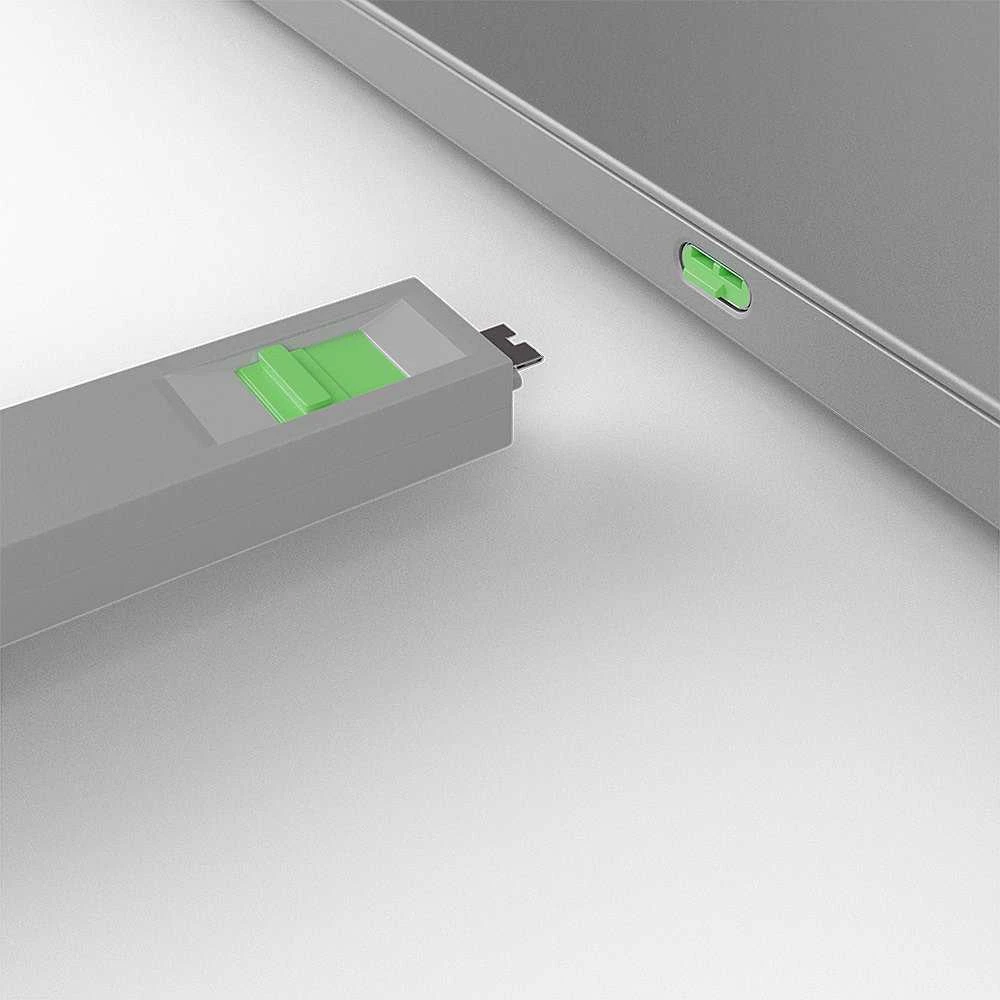 USB Priedas - LINDY USB C Prievado Blokatorių Rinkinys, 4 vnt. + raktas, Žalias