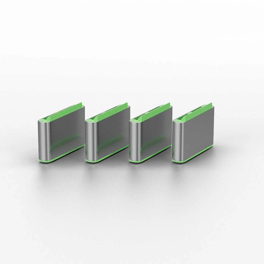 USB Priedas - LINDY USB C Prievado Blokatorių Rinkinys, 4 vnt. + raktas, Žalias