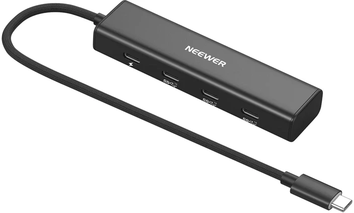 USB Šakotuvas - NEEWER PS020E 4 Prievadų USB-C, Juodas