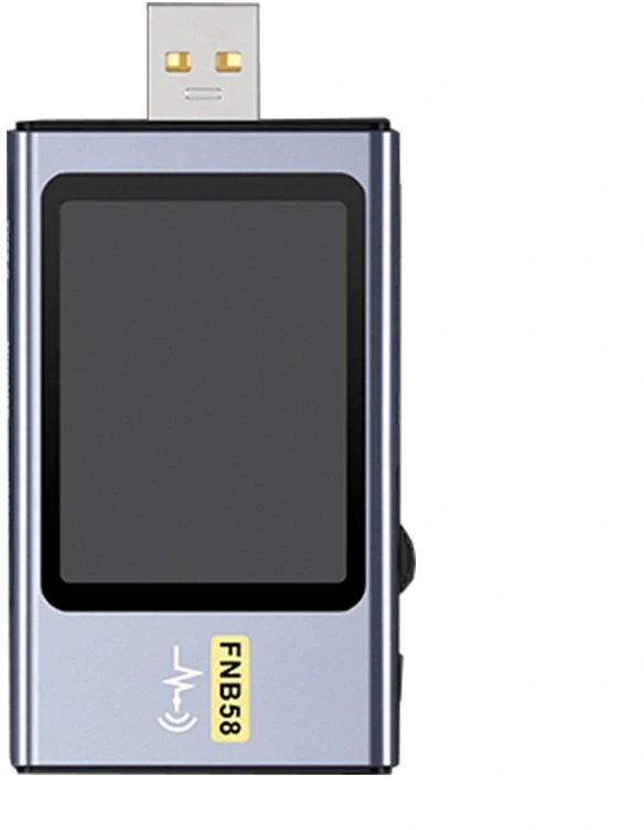 FNIRSI FNB58 BT USB prievado testeris su „Bluetooth“