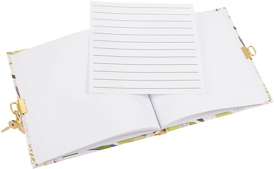 Užrašų knygelė - GOLDBUCH 44487 Lilly 96 Puslapių 17x17 cm su Užraktu, Balta