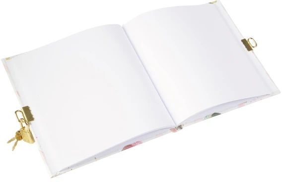 Užrašų knygelė - GOLDBUCH 44589 Mariposa 96 Puslapių 17x17 cm Su Užraktu Balta