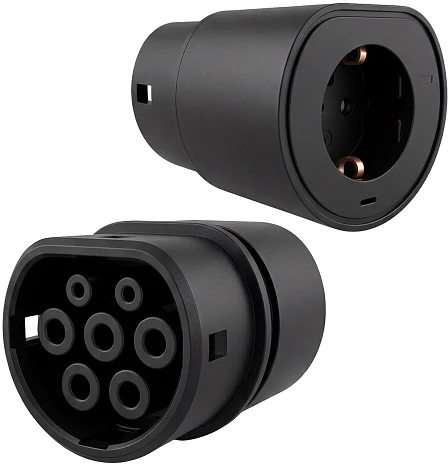 V2L Iškrovimo Adapteris - HiSmart Type 2 Į Schuko 230 V 3,6 kW Juodas