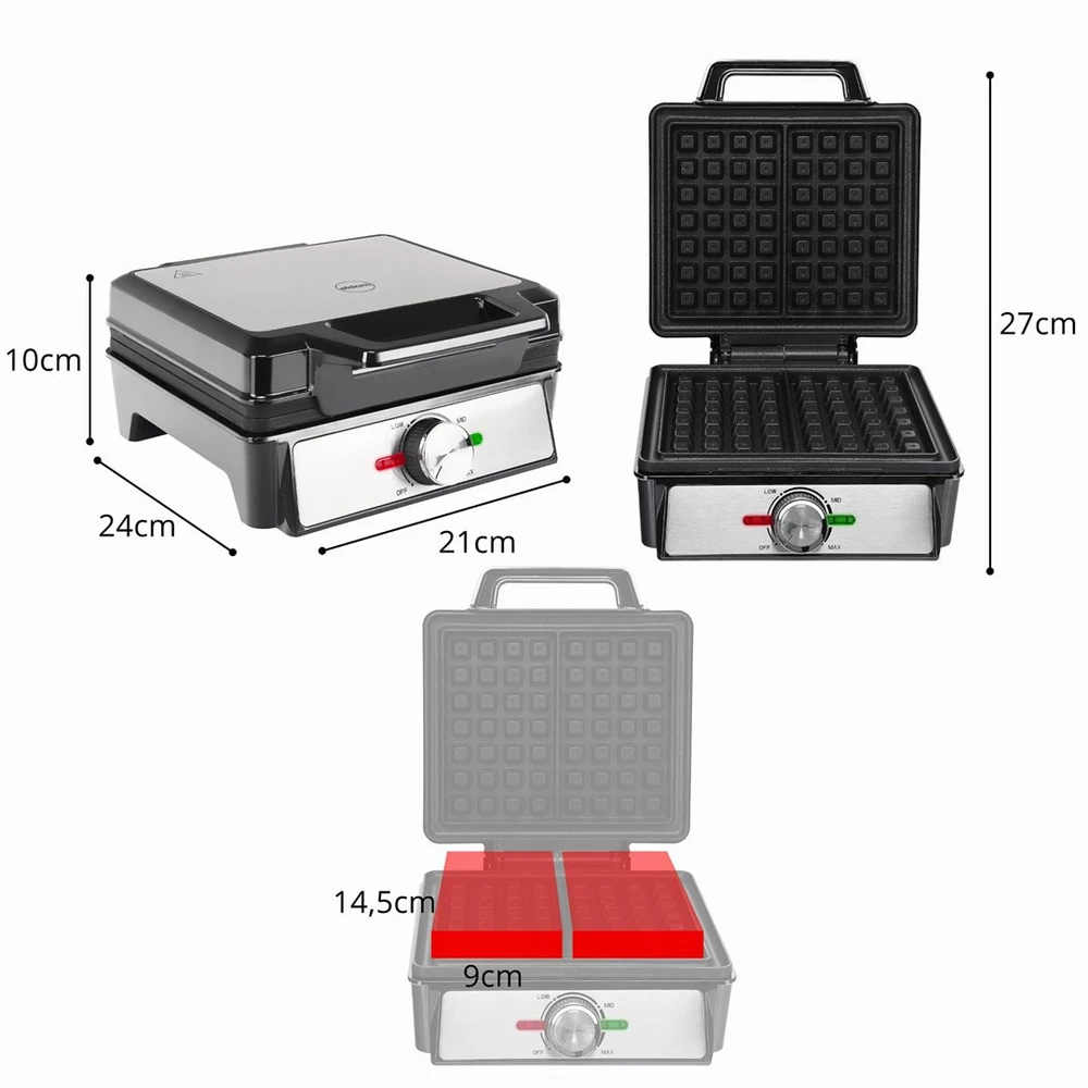 Vaflinė ELDOM WA1600 WAFLO WAFFLE IRON 1600W