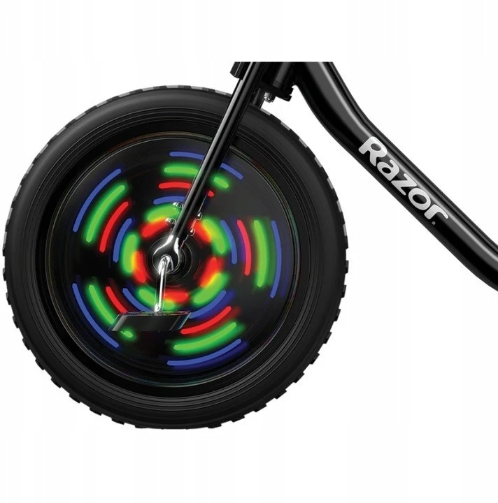 Triratis dviratis Razor RipRider 360 Lightshow, juodos spalvos