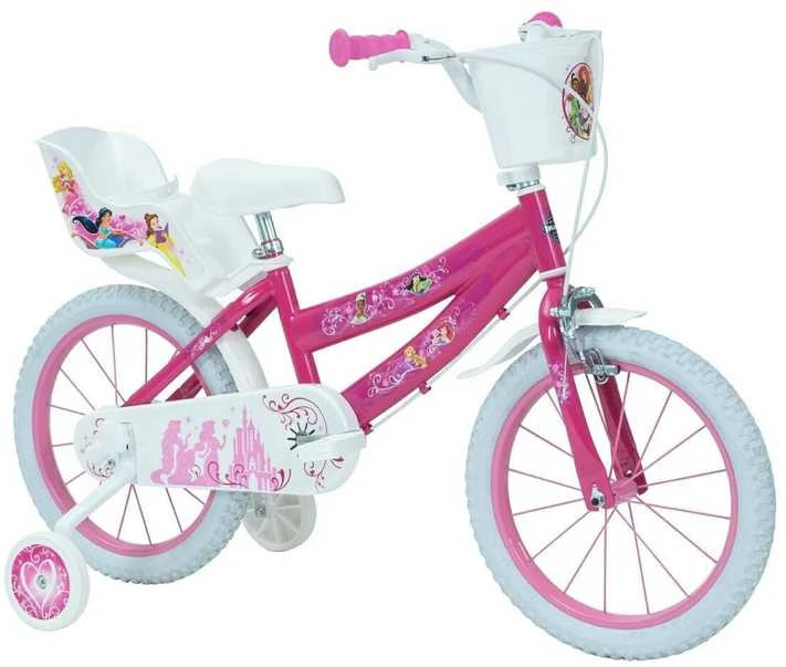 Vaikiškas Dviratis - Huffy 21851W 16 Colių Su Atraminiais Ratukais Rožinis Baltas