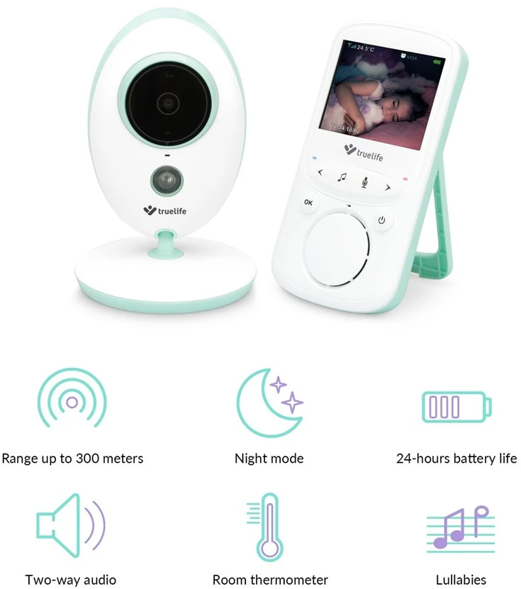 TLF Mobili auklė TrueLife NannyCam V24 Pro LCD 2,4” 20fps