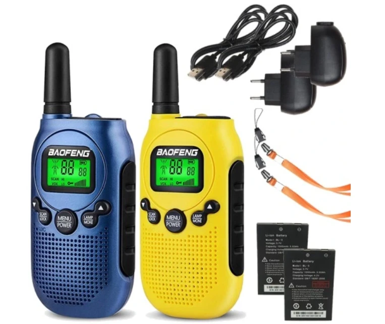 Racija Baofeng BF-T6 Panda Geltona, 2 vnt.