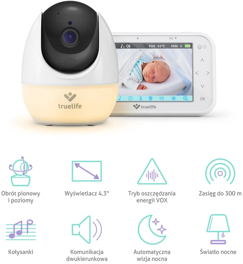 TrueLife NannyCam R4 Pro baby monitorius