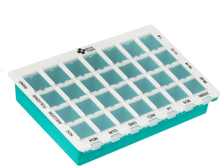 Reha Fund Weekly Pill Organizer for Oral Medication Dosing RF-353 REHAFUND
