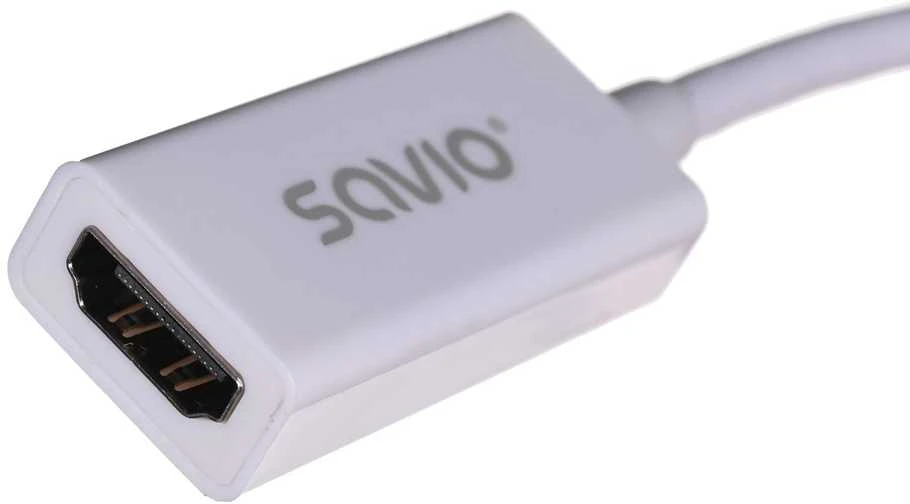 Vaizdo Adapteris - Savio CL-57 Mini DisplayPort į HDMI 0,2 m Baltas