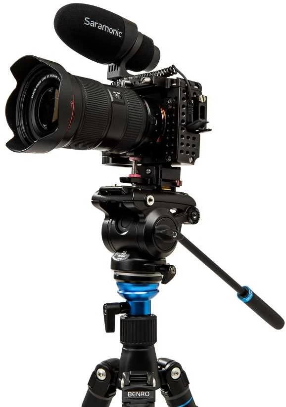 Vaizdo galva - Benro S4PRO Fluid Head 4kg talpa greito atleidimo plokštė
