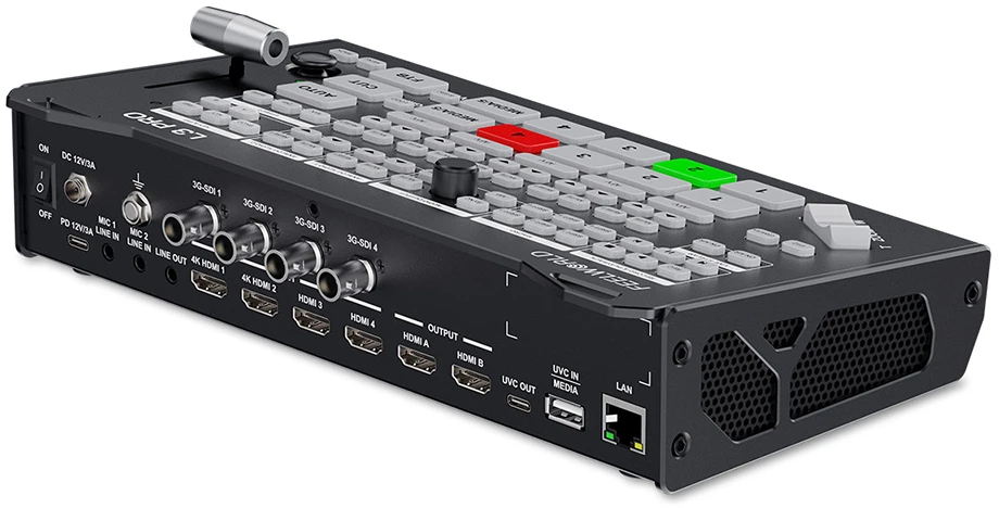 Vaizdo įrašų jungiklis - Feelworld L3 PRO 4 SDI 4 HDMI Įėjimai USB MP4 Įrašymas RTMP Srautinis Siuntimas