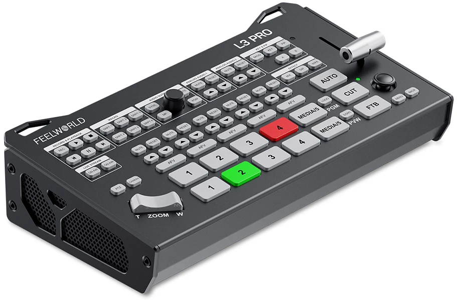 Vaizdo įrašų jungiklis - Feelworld L3 PRO 4 SDI 4 HDMI Įėjimai USB MP4 Įrašymas RTMP Srautinis Siuntimas