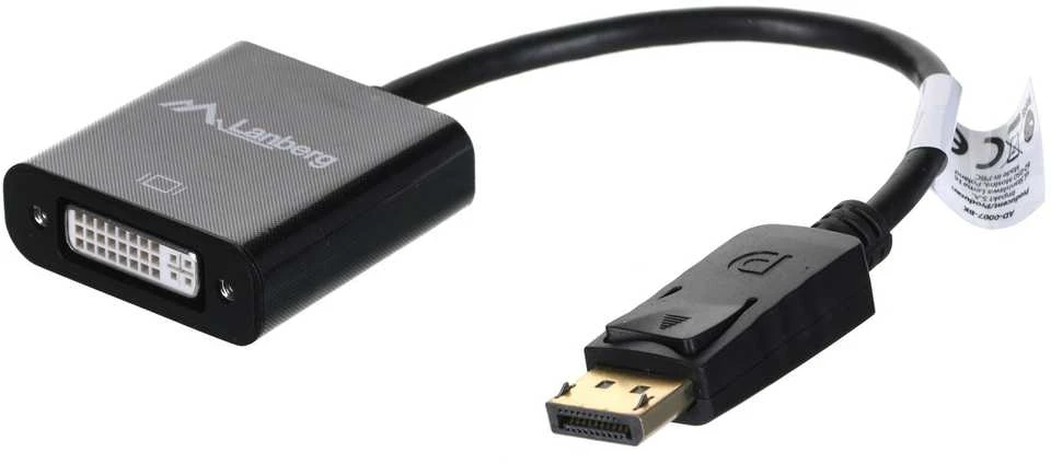 LANBERG AD-0007-BK adapteris Displayport M ->DVI-D F 24+1